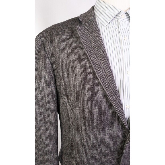 Jos A Bank 1905 Sport Coat Jacket Blazer Mens 48r Brown Herringbone Tweed EUC - Picture 5 of 14